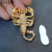 Cute small Scorpion Metal Car Emblem badge sticker Metal Car Badge with double side adhesive sticker 2024 - buy cheap