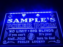 DZ005- Name Personalized Custom Poker Casino Room Beer Bar  LED Neon Light Sign 2024 - buy cheap