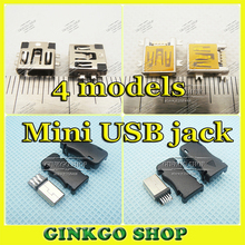 4Modles,400pcs Mini USB Charging jack Mini USB Jack Tail Charging socket plug for MP3 MP4 HDD ect 2024 - buy cheap
