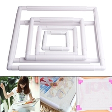 Handhold Square Shape Embroidery Plastic Frame Hoop Cross Stitch Craft DIY Tool 2024 - buy cheap