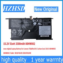 15.2V 51wh 3300mAh 00HW002 00HW003 original Laptop Battery For Lenovo ThinkPad X1 Carbon Gen3 2015 00HW003 SB10F46441 SB10F46440 2024 - buy cheap