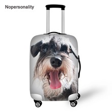 Nopersonality bonito schnauzer cão impressão mala capa para viagem elástico 18-32 polegada bagagem capa protetora poeira capas de bagagem 2024 - compre barato