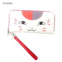 Cartoon Natsume Yuujinchou Printing Women Long Wallet Female Long Clutch Zipper Coin Purse Card Holder Phone Bag 2024 - buy cheap