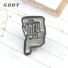 GDHY VOGUE Hands Frame Photo Brooch Multi Gesture Enamel Pin Denim Hat Lapel Backpack Badge Friends Gifts Jewelry 2024 - buy cheap