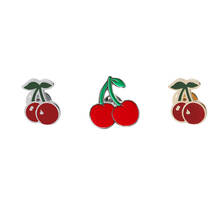 3 Style Cherry Brooch Women Metal Badges Icon Backpack Denim Jeans Hat Jewelry Enamel lapel Pins Accessories Gift For women Girl 2024 - buy cheap