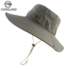CAMOLAND Casual Summer Sun Hat Men Women UPF 50+ Bucket Hat Outdoor Boonie Hat Male UV Protection Long Wide Brim Hiking Caps 2024 - buy cheap