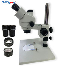 Профессиональный стереомикроскоп 3,5x-180X, Тринокулярный стереомикроскоп, микроскоп для пайки, микроскоп для ремонта мобильных устройств, тринокулярный микроскоп 2024 - купить недорого