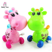 Cute Cartoon Animal Giraffe Clockwork Wind Up Baby Toys Running Head Tail Swing Classic Newborn Toy Children Gift Spring Toy 2024 - buy cheap