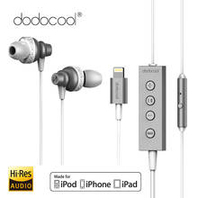 dodocool MFi Hi-Res Audio Earphone Stereo Lightning Earphone with Mic 24 bit High-Resolution Audio for iPhone X iphone 8 7 ipad 2024 - buy cheap