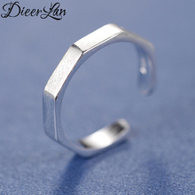 Dieerlan boêmio do vintage geométrico prata cor anéis abertos para mulheres senhoras da indicação jóias casamento anéis de dedo 2024 - compre barato