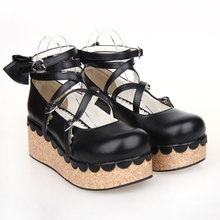 Princesa dulce lolita shose loliliyoyo antina lolita Rosa bolsa suave zapatos de princesa de grano de madera zapatos de plataforma an9803 cosplay 2024 - compra barato