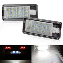 2 uds coche especial LED de las luces de la matrícula de decodificación no alarma para Audi A4 A6 C6 A3 S3 S4 B6 B7 S6 A8 S8 RS4 RS6 Q7 2024 - compra barato
