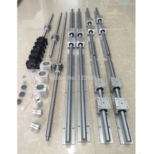 6 set SBR16 linear guide rail SBR16 - 300/1000/1300mm + SFU1605 - 300/1000/1300mm ballscrew + BK12 BF12 cnc parts 2024 - buy cheap
