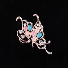 TODOX Opal stone Brooch Fashion Exquisite lovely Cartoon Crystal Rhinestone dragonfly animal insect lady women pin concise style 2024 - buy cheap