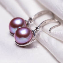 PEISENI 100% natural freshwater pearl drop earrings 925 sterling Silver Earrings Wedding Jewelry for women for girls 2024 - buy cheap