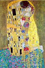 Beautiful love Paintings by Gustav Klimt The Kiss Reproduction Canvas art for wall decor Hand painted High quality 2024 - buy cheap