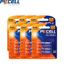 24Pcs/6card PKCELL AAA lr03 1.5V Alkaline battery dry Batteries E92 AM4 MN2400 MX2400 pilas aaa battery toothbrush Walkaman 2024 - buy cheap