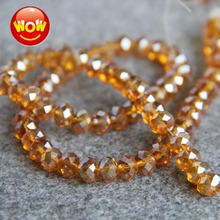 For Bracelet 6x8mm Faceted Gold-color AB+ Colorful Glass Crystal Stone Balls Gifts Beads Loose 72pcs  DIY Jewelry Making Design 2024 - buy cheap