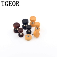 free shipping wholesale charm new arrival 30pcs illusion cheaters original natural wood ear piercing fake plugs earring 2024 - buy cheap