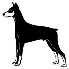 13.7*14CM Doberman Dog Vinyl Decal Funny Animal Classic Car Decorative Stickers Black/Silver C6-0504 2024 - buy cheap