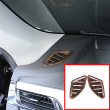2 Pcs For BMW X1 F48 2016-2019 For BMW X2 F47 2018 2019 Pine Wood Grain ABS Dashboard AC Outlet Vent Cover Trim Car Accessories 2024 - buy cheap