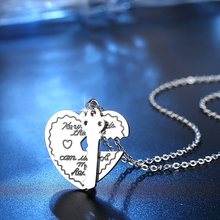 Heart Lock Pendant Necklace Stainless Steel Link Chain Steel Color Necklace For Lovers 2024 - buy cheap