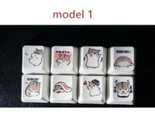 8 pcs/set Mechanical Keyboard Keycaps Dye Sublimation Personality Caps PBT OEM/R4 Height 2024 - buy cheap