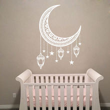 Boho Style Moon And Stars Wall Sticker Vinyl Art Removable Poster Mural Good Night Decals Decor Beauty Bedroom Ornament W156 2024 - buy cheap