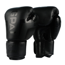 Good Quality Black adult kick boxing gloves muay thai luva de boxe Training fighting women boxing gloves Grappling MMA gloves 2024 - buy cheap