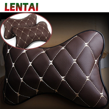 LENTAI NEW 1Pc Car neck pillow Leather Headrest For BMW Toyota Ford Renault Opel Kia VW Honda Mercedes Mazda Peugeot 2024 - buy cheap