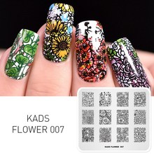 1PC Nail Art Template Flower Pattern Beauty Image Stencil 7*8cm Stamping Stamp Plate Nail Art Stamping Plates Design Tools 2024 - buy cheap