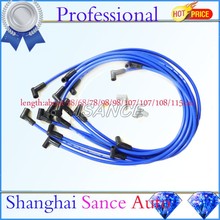 ISANCE Race Spark Plug Wire Cable Set Kit  9mm 73684 Ultra 40 Spiral Core 8.65mm Blue 90 HEI Degree  Silicone Over Valve Cover 2024 - buy cheap