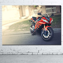 Yamahaa motorcycle Red Car Wallpaper Wall Art Poster Canvas Cloth Printed Decorative paintings 2024 - buy cheap