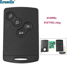 New High quality Remote Key Fob 4 Button 433Mhz PCF7952 chip for Renault Koleos Clio4 Megane Scenic Laguna uncut VA2 blade 2024 - buy cheap