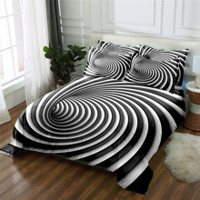 hot sale fashion 3D printed polyester bedding set queen king size duvet cover set bed sheet set 2024 - buy cheap