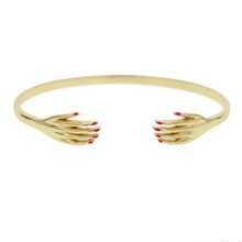 2021 New Arrived Unique European Women Jewelry Open Cuff Bangle Beautiful Hand Finger Gold Filled Charm Bracelet Daily Wearing 2024 - buy cheap