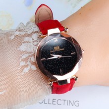 Woman Fashion starry sky Watch Leather Band Analog Quartz Round Wrist Watch 2019 Luxury Watches marque de luxe reloj mujer S7 2024 - buy cheap