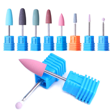 1pcs Silicone Ceramic Cutter Nails Drill Bits Files Grinding Nail Polish Rotary Burr Cuticle Manicure Accessories Tools BE065 2024 - buy cheap