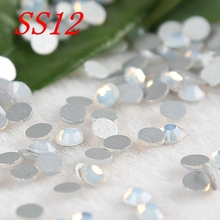 Whiteopal SS12 NO CALIENTE arreglar flatback diamantes de imitación 3d de Arte de uñas de cristal piedras de vidrio DIY teléfono móvil con diamantes de imitación 2024 - compra barato