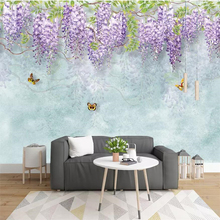 Wellyu nórdico pequeño fresco pintado a mano acuarela dibujos animados flores mural de jardín Fondo pared personalizada gran mural papel tapiz 2024 - compra barato