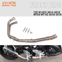 Motorbike Exhaust Front Pipe Mounting Accessories Full System Header Link Stainless Steel Tube For Yamaha YZF R3 R25 MT03 MT-03 2024 - buy cheap