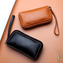 Moxi Women Clutch Bag Genuine Leather Womens Wrist Wallet Purse Female Big Card Holder Business Hand Bags 2024 - buy cheap