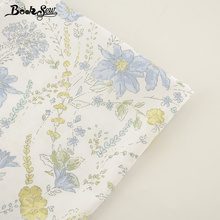 Booksew 2017 100% Cotton Fabric Twill Blue Flower Design Home Textile Material Bedding Clothing Baby Quilting Sewing Patchwork 2024 - compre barato