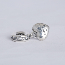 Pulseiras pandora de prata esterlina 925, berloque original de dia das mães para minha esposa e coração, joias diy 2024 - compre barato