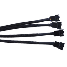Высокое качество 1 до 2/3/4 пути сплиттер черный рукав 27 см удлинитель соединитель 4Pin PWM удлинительные кабели 4-контактный Pwm кабель вентилятора 2024 - купить недорого