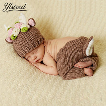 Newborn Photo Props Kawaii Baby Hat Crochet Deer Animal Outfit Picture Props Infant Photography Accessories New born Photography 2024 - buy cheap