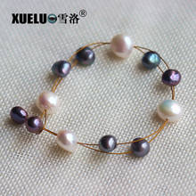 XUELUO Fashion Natural Baroque Genuine Cultured Freshwater Pearl Bracelet for girl 2024 - buy cheap
