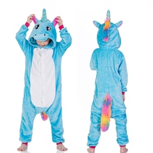 Flannel Children's Pajamas Winter Hooded Animal Kids Pajamas For Boys Girls Sleepwear Onesies Jumpsuit Pajamas Unicorn Overalls 2024 - buy cheap