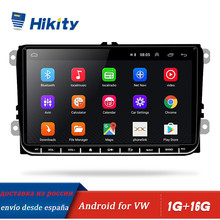Hikity-sistema multimídia automotivo, com android, 2 din, 9 espaços, rádio, vídeo, gps, navegação para vw, skoda octavia, golf 6, touran, passat, b6, jetta 2024 - compre barato