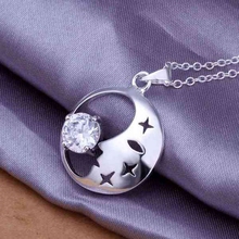 Joyería chapada en plata 925, colgante de moda fina con incrustaciones de piedra, collar de Luna, colgantes de alta calidad CP316 2024 - compra barato